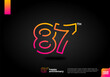 Number 87 logo icon design, 87th birthday logo number, anniversary 87