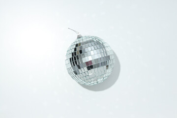 Beautiful disco ball on a white background