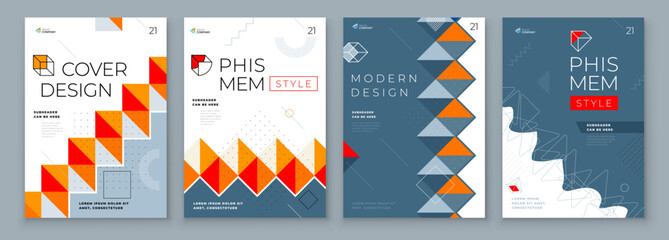 Wall Mural - Brochure template layout design. Corporate business annual report, catalog, magazine, flyer mockup. Creative modern background concept in abstract flat style shape