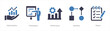 © popcornarts - A set of 5 Data analysis icons as data analytics, presentation, performance