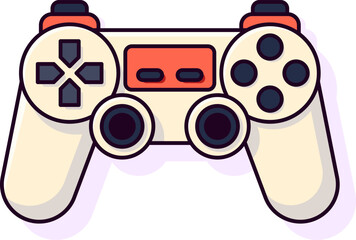 Wall Mural - Game Controller Vector Flat Illustration. Perfect for different cards, textile, web sites, apps