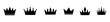 Crown king icon set. Crown symbol collection. Vector illustration