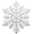 Transparent white frost snowflake clipart, cut out design