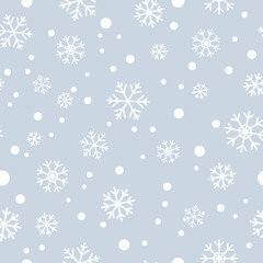 Wall Mural - snowflake seamless pattern, christmas background vector for scrapbooking ,wrapping paper ,textile.