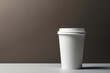 White blank paper takeaway coffee cup for mock up