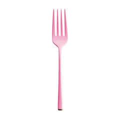 Poster - A fork with a pink border isolated on transparent background