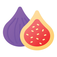 Wall Mural - A customizable icon of figs in modern design style