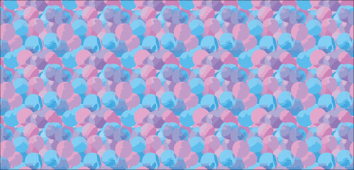 Wall Mural - Colorful sphere 3d render pink blue ball pattern with rubber texture with reflections.