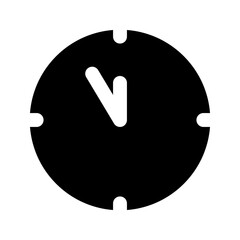 Sticker - midnight clock glyph icon