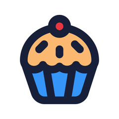 Poster - cake flat liine icon