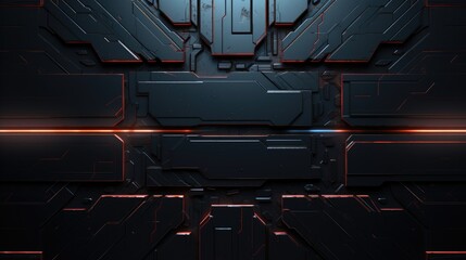 Dark color Scifi design external panels abstract