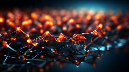 Wall Mural - network connection.