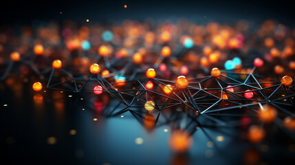 Wall Mural - network connection.