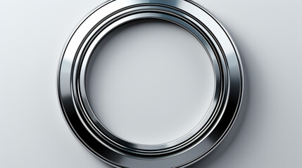 Silver circle for advertise on white background.