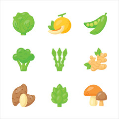 Wall Mural - Visually appealing fruit and vegetable vector set, ready for premium use