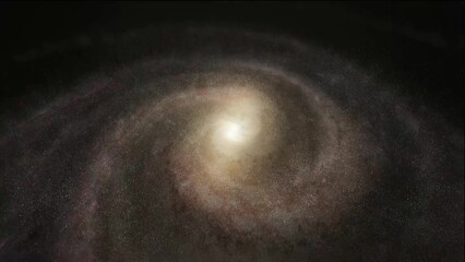 Wall Mural - spiral galaxy moving in outer space
