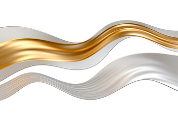 Wall Mural - Metallic flow swirl wave or intertwined isolated on transparent background, Curvy metal shape, abstract motion liquid twisted.