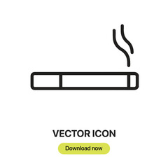 Aufkleber - Smoke icon vector. Linear-style sign for mobile concept and web design. Smoke symbol illustration. Pixel vector graphics - Vector.	
