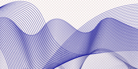 Wall Mural - Technology abstract lines on white background. Undulate Grey Wave Swirl, frequency sound wave, twisted curve lines with blend effect abstract modern swirl