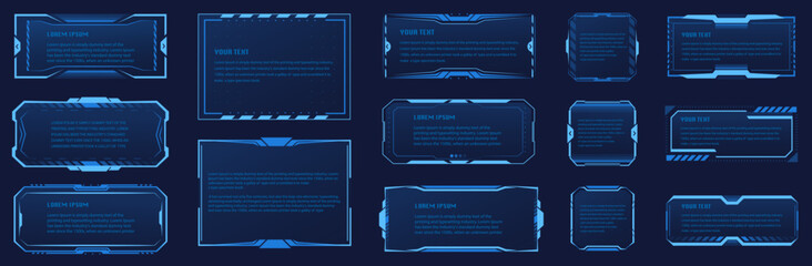 Futuristic style leader callout. Modern digital templates applicable for frame layout.