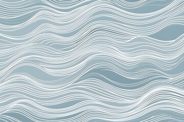 Waved Background. Hand Drawn Waves. Seamless Wallpaper on Horizontally Surface. Stripe Texture With Many Lines. Wavy Pattern. Line Art. 