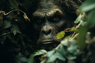 Poster - An image capturing the predatory ritual in the jungle canopy, where agile predators stalk their prey through the dense foliage.