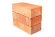 solid refractory clay brick used for the construction of fireplaces and stoves, on an isolated white background