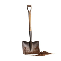 Wall Mural - A shovel is leaning isolated on transparent background