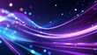 abstract futuristic background with purple and blue glowing neon moving high speed wave lines and bokeh lights data transfer concept