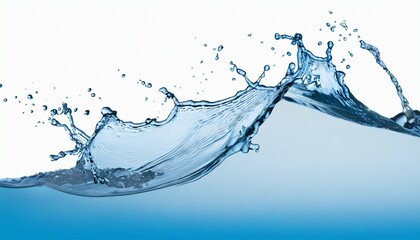 Poster - water liquid splash on white background includes clipping path background generative ai