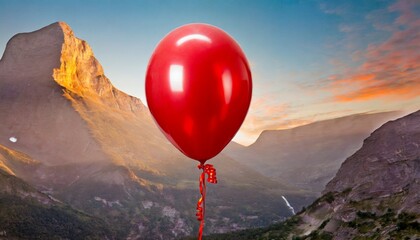 Wall Mural - red balloon on background cutout