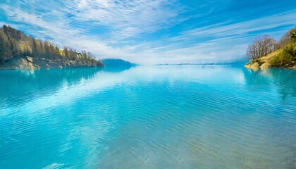 beautiful light blue glared water surface natural background
