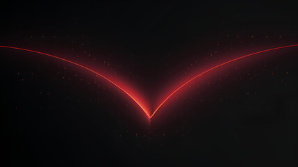 Wall Mural - red line with abstract shape. plain background.