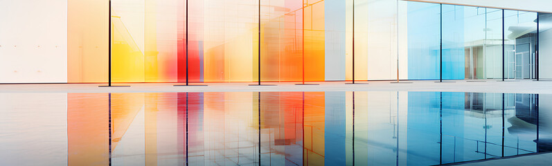 Wall Mural - colorful geometric crystals on a white space. light background.