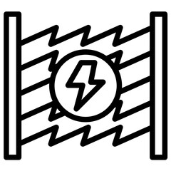 Wall Mural - electric fence icon