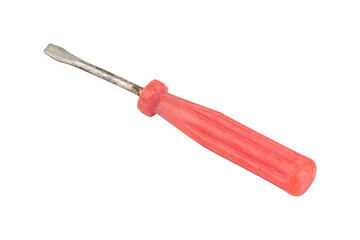 Sticker - screwdriver, old rubber-handled screwdriver, isolate	