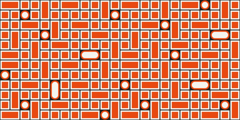 Leinwandbilder - A pattern of orange squares and rectangles adjacent to each other.