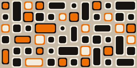 Leinwandbilder - Rounded rectangles containing a second one inside. Geometric pattern, can be seamless.