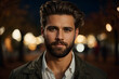 © Rahul - Portrait of a handsome young man with a beard and mustache.