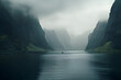 Fjordträume - Idyllischer Blick auf einen norwegischen Fjord in atemberaubender Bergkulisse