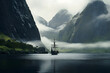 Fjordträume - Idyllischer Blick auf einen norwegischen Fjord in atemberaubender Bergkulisse