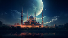 Islamic Poster Ramadan Mosque Moon