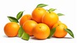 photo of orange fruits on isolated white background