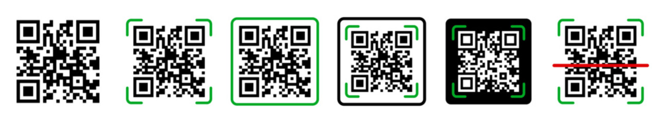 Scan QR code icon. QR code scan for smartphone. QR code for payment. 