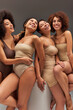© LIGHTFIELD STUDIOS - appealing happy african american women in comfy underwear having great time together, fashion