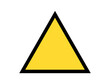 無地のフラット三角標識A：黄色