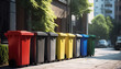 © terra.incognita - Bins for separate garbage collection on a clean street , Environmental eco safe Conservation
