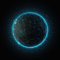 Wall Mural - planet in black background