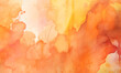 Orange watercolor texture with varying shades, a splattered effect, concentrated color, and a lighter background with a yellow tint for an organic feel.