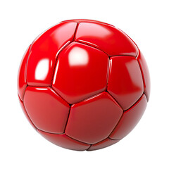 Wall Mural - red soccer ball transparent background PNG isolated